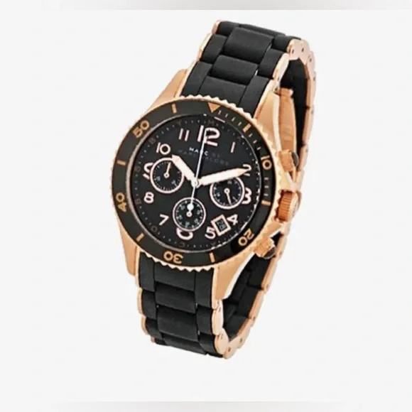 Marc Jacobs Watch Urethane Band Black Rose Gold display picture 1